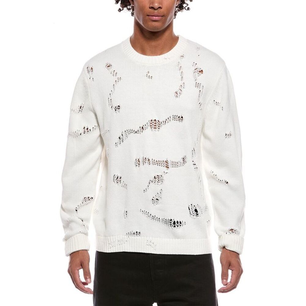 Rta Mens  Ethan Crewneck Sweater, White